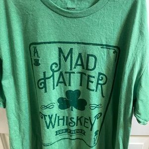 Mad Hatter 100 proof Irish Whiskey graphic Tee